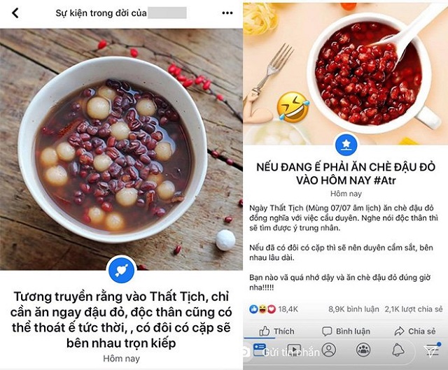 ăn chè đậu đỏ vào ngày thất tịch