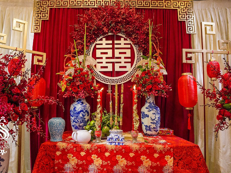 trang trí bàn lễ gia tiên