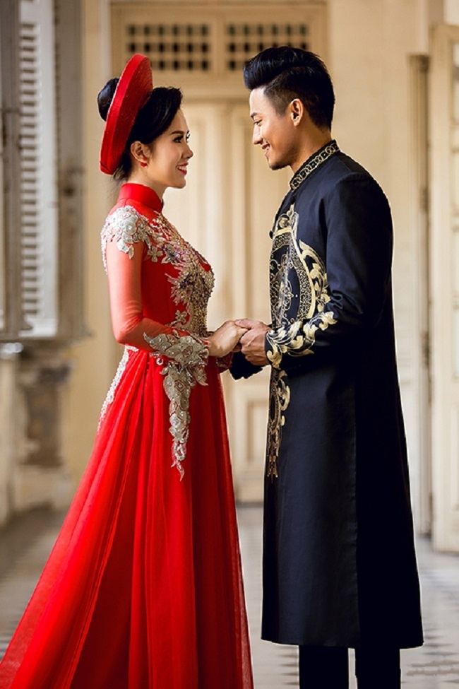 áo dài cưới cặp