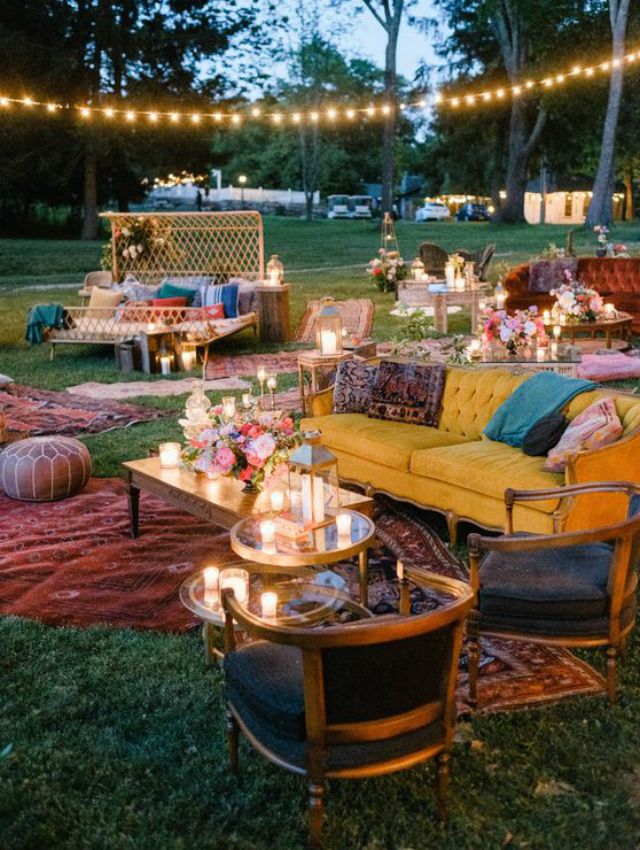 Gợi ý trang trí tiệc cưới phong cách Bohemian