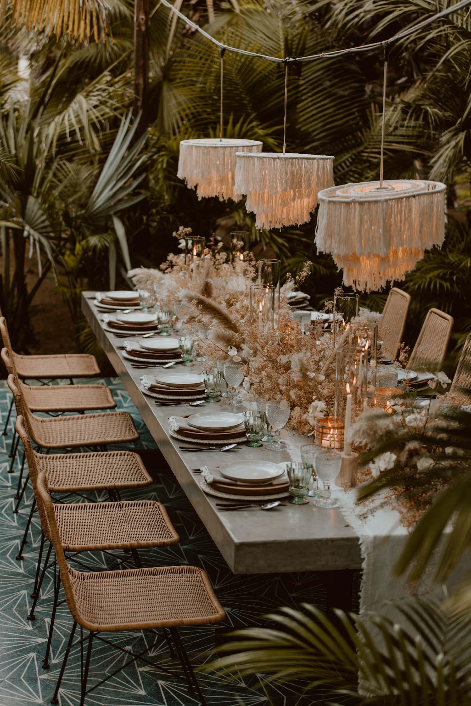 Gợi ý trang trí tiệc cưới phong cách Bohemian