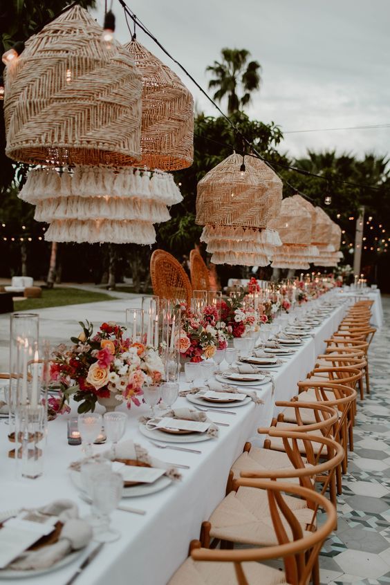 Gợi ý trang trí tiệc cưới phong cách Bohemian