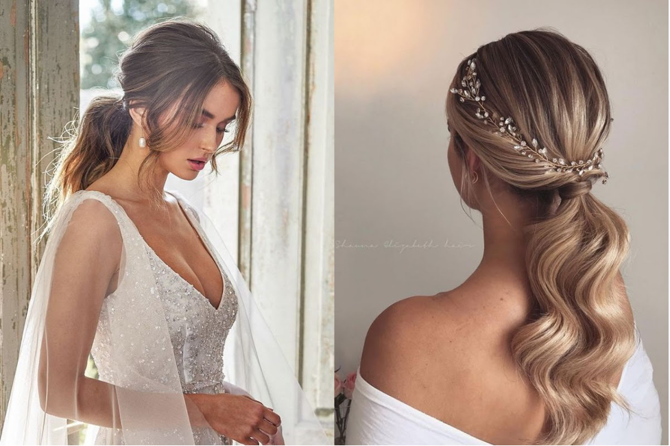 ponytail wedding hair