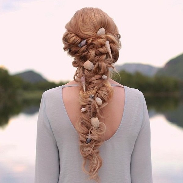 Tóc cưới vỏ sò 