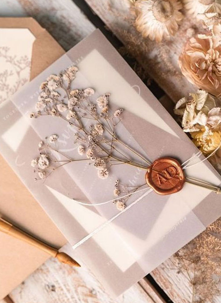 Thiệp cưới handmade cho tiệc cưới