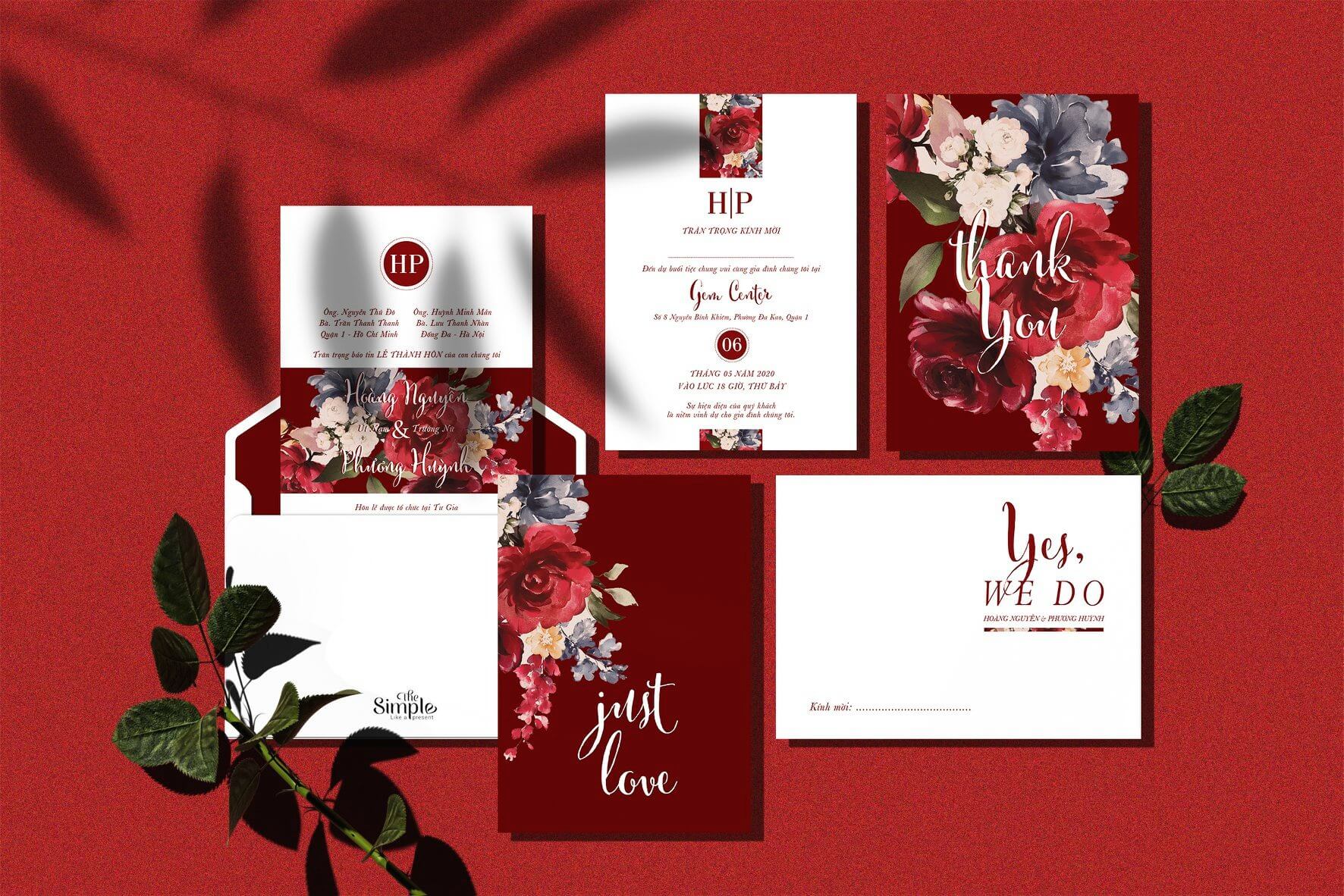 Thiệp cưới The Simple Marry