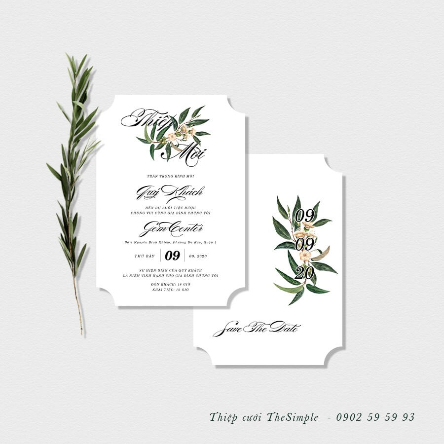 Thiệp cưới The Simple Marry