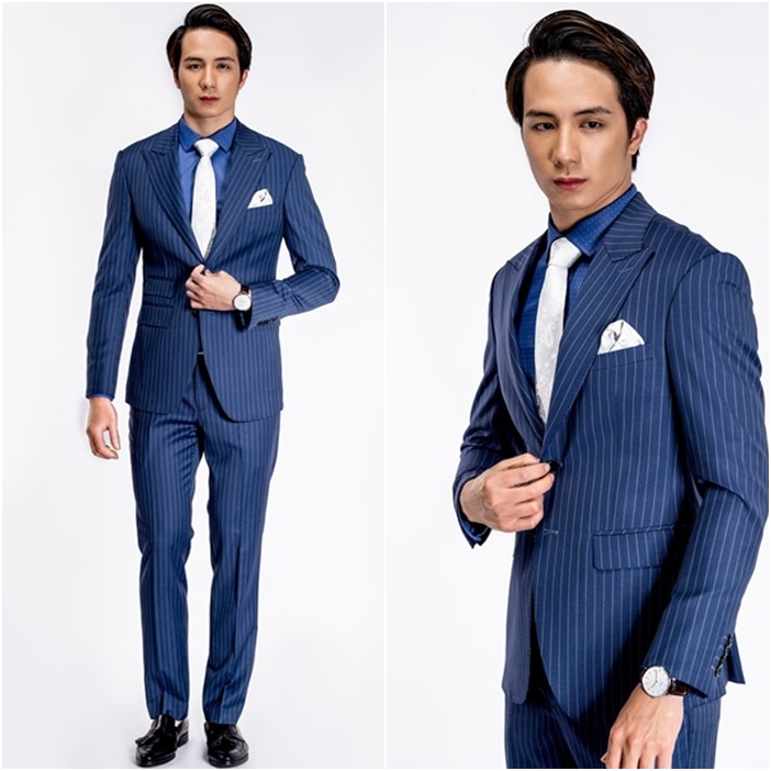 Marry Blog :: Vest Cưới Đẹp Màu Xanh Kẻ Sọc Trắng Trẻ Trung