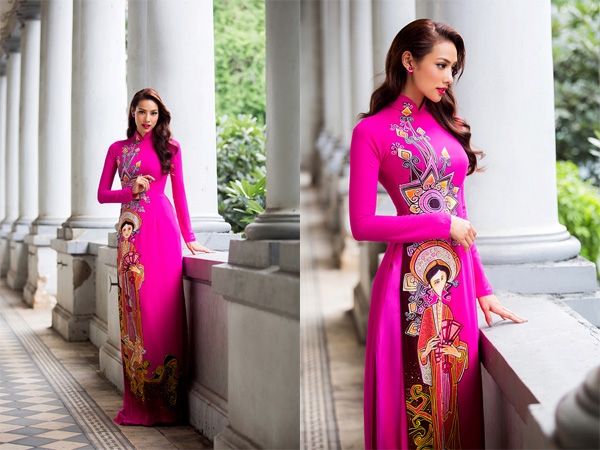 Marry Blog :: 8 Mẫu Áo Dài Màu Tím Hồng Ngọt Ngào Cực Kỳ Quyến Rũ