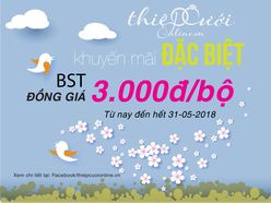 BST Khuyến mãi chỉ 3000đ.bộ - Thiệp Cưới Online