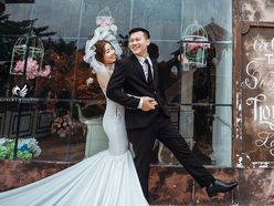 Cảnh tưởng gạnh tỵ của cặp đôi chụp ở phim trường Alibaba - Luxury Wedding Quận Phú Nhuận