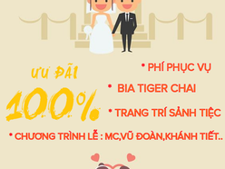 ƯU ĐÃI 100% - Trung Tâm Tiệc Cưới-Hội Nghị Happy Gold