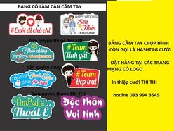 bảng cầm tay chụp hình đám cưới, hashtag cầm tay đám cưới, hashtag đám cưới, bảng hastag check in ngày cưới giá rẻ đẹp Cần Thơ - IN THIỆP CƯỚI CẦN THƠ GIÁ RẺ THI THI