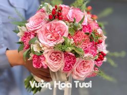 Hoa Cưới Cầm Tay Cô Dâu Hồng Ohara - Cửa Hàng Hoa Cưới Vườn Hoa Tươi