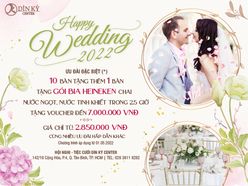 HAPPY WEDDING - Tiệc cưới trọn gói chỉ 2tr850 Đ/Bàn - Nhà hàng tiệc cưới hội nghị Dìn Ký Center