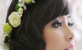 Tóc cưới với hoa tươi lung linh  - Blog Marry