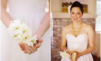 Hoa cưới cầm tay kết từ hoa cát tường trắng thanh khiết - Blog Marry
