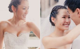 Kết hợp giữa tóc tết và váy cưới - Blog Marry