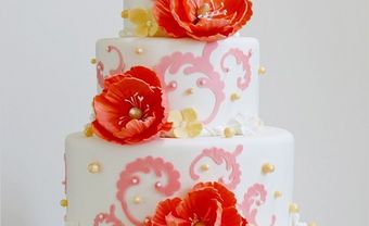 Bánh cưới màu hồng 4 tầng - Blog Marry