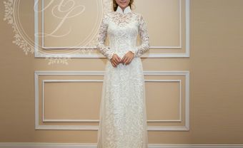 Áo dài trắng ren nổi gợi cảm - Blog Marry