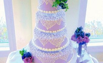 Bánh cưới màu tím nhạt độc đáo  - Blog Marry