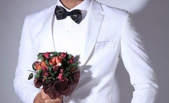 Vest cưới trắng phom ôm thanh lịch một nút cài - Blog Marry
