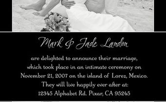 Thiệp cưới đẹp màu đen in hình cặp đôi  - Blog Marry