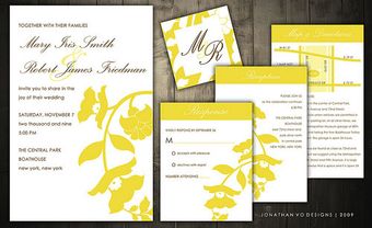 Thiệp cưới đẹp màu vàng họa tiết hoa sang trọng - Blog Marry