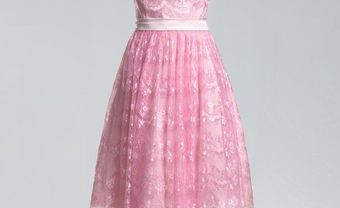 Váy phụ dâu màu hồng nhạt kết hợp vải ren - Blog Marry