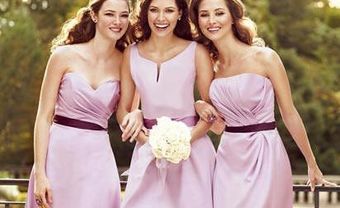 Váy phụ dâu ngắn màu tím pastel - Blog Marry