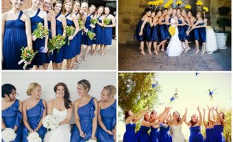 Váy phụ dâu màu xanh dazzling blue - Blog Marry