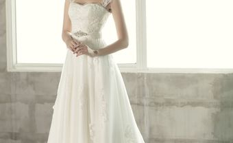 Áo cưới chữ A tay ren với cúp ngực trái tim  - Blog Marry