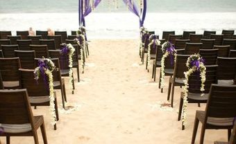 Hoa trang trí tiệc cưới kết hợp sao biển - Blog Marry