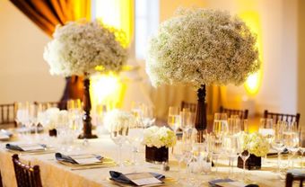 Hoa trang trí tiệc cưới tinh khôi và lãng mạn - Blog Marry