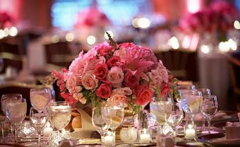 Hoa trang trí tiệc cưới lãng mạn với sắc hồng pastel - Blog Marry
