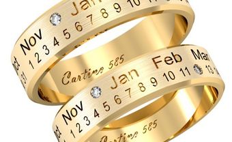 Nhẫn cưới vàng khắc và đính đá ngày cưới - Blog Marry
