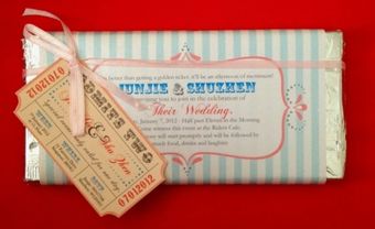 Thiệp cưới đẹp thiết kế thanh chocolate  - Blog Marry