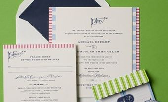 Thiệp cưới đẹp màu xanh lá kết hợp các gam màu pastel - Blog Marry