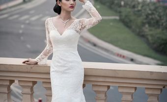 Áo cưới đuôi cá cổ tim tay dài sang trọng - Blog Marry