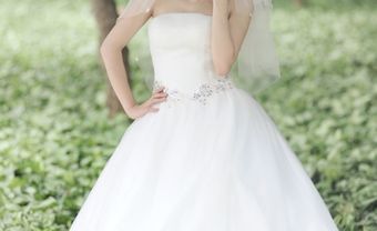 Áo cưới công chúa cúp ngực ngang đơn giản - Blog Marry