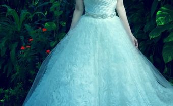 Áo cưới ren hoa hồng cúp ngực gợi cảm - Blog Marry