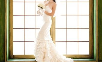 Áo cưới đuôi cá chân váy xếp tầng  - Blog Marry