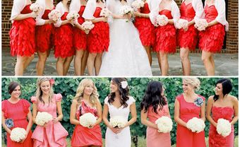 Váy phụ dâu màu đỏ Cayenne - Blog Marry