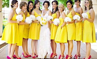 Váy phụ dâu màu vàng Freesia - Blog Marry