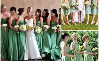 Váy phụ dâu màu xanh Hemlock - Blog Marry
