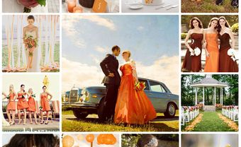 Theme cưới màu cam nâu ấm áp phong cách mùa thu - Blog Marry