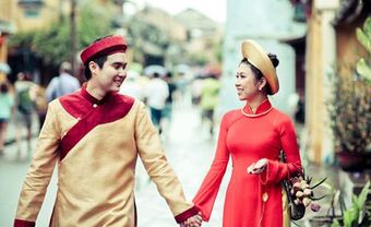 Áo dài cưới đa phong cách cho cô dâu chú rể? Sự kết hợp màu sắc và sự hài hoà trong áo dài cưới dành cho nam. - Blog Marry