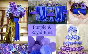 Theme cưới màu tím và xanh dương hoàng gia - Blog Marry