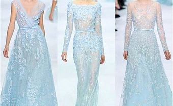 Váy cưới màu xanh pastel đính đá lãng mạn - Blog Marry