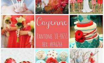 Theme cưới mùa xuân màu đỏ Cayenne - Blog Marry
